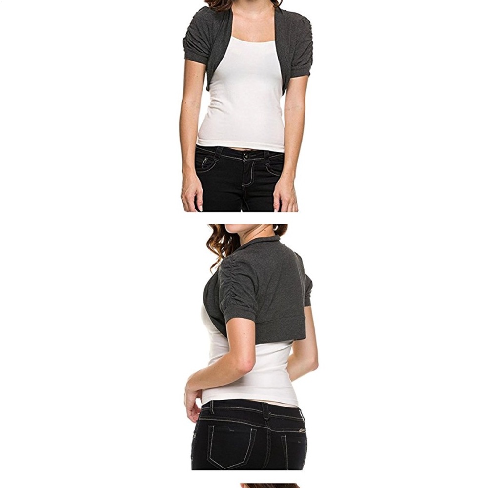 Open front cardigans bolero, crop top